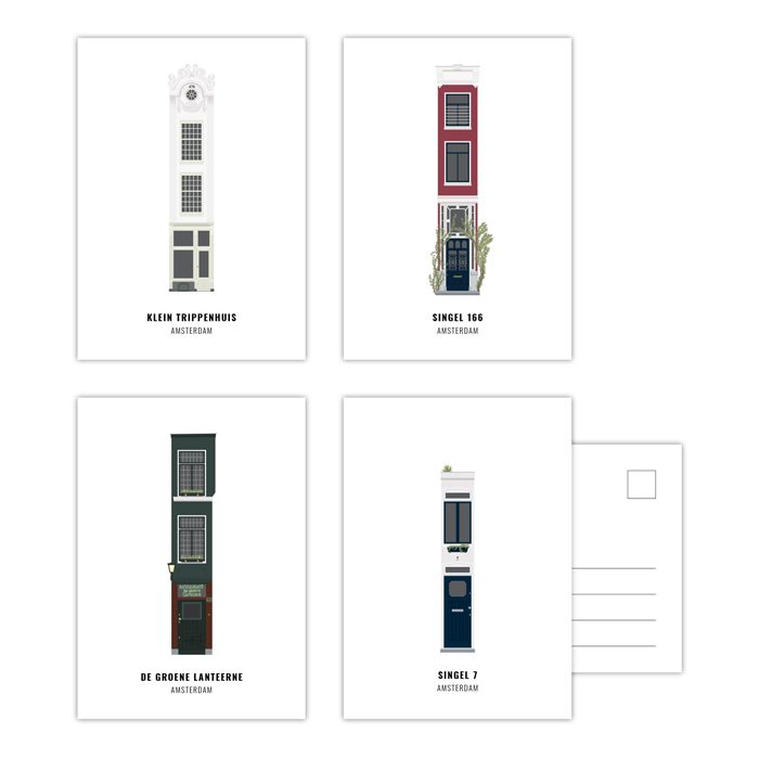 Ansichtkaarten Amsterdam (set van 4) — product photo